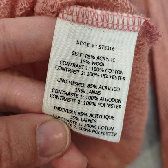 By Stella XL Loose Knit Off Shoulder 3D Floral Wool Blend Flawed Sweater Balloon - Picture 7 of 12